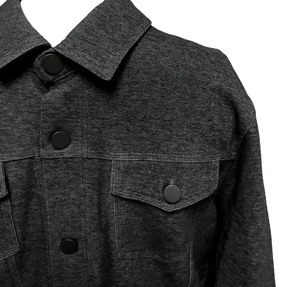 RAFFI men's button up cotton blend knit casual shacket gray jacket Sz Small NEW - Picture 3 of 8